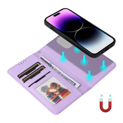 For iPhone 14 Pro Max BETOPNICE BN-005 2 in 1 Detachable Imitate Genuine Leather Phone Case(Light Purple) - iPhone 14 Pro Max Cases by BETOPNICE | Online Shopping UK | buy2fix