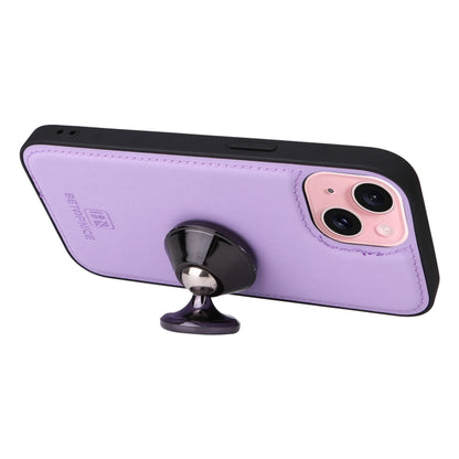 For iPhone 15 BETOPNICE BN-005 2 in 1 Detachable Imitate Genuine Leather Phone Case(Light Purple) - iPhone 15 Cases by BETOPNICE | Online Shopping UK | buy2fix