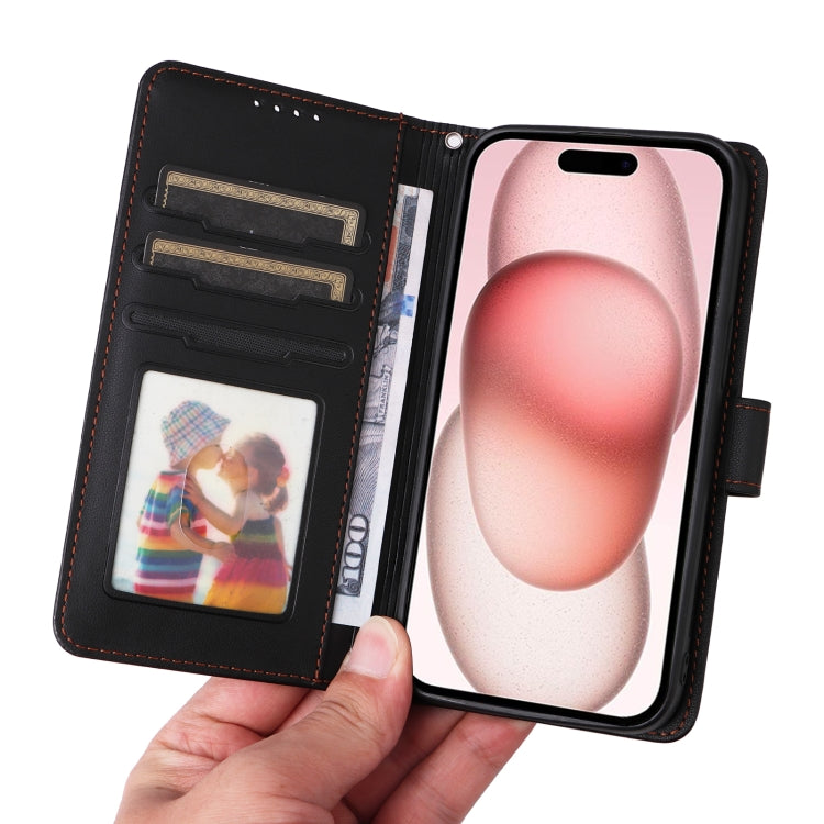 For iPhone 15 BETOPNICE BN-005 2 in 1 Detachable Imitate Genuine Leather Phone Case(Black) - iPhone 15 Cases by BETOPNICE | Online Shopping UK | buy2fix