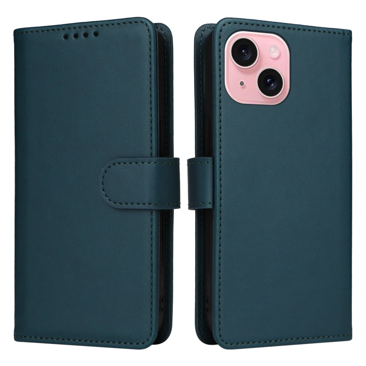 For iPhone 15 BETOPNICE BN-005 2 in 1 Detachable Imitate Genuine Leather Phone Case(Blue) - iPhone 15 Cases by BETOPNICE | Online Shopping UK | buy2fix