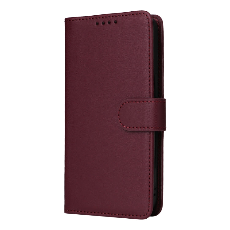 For iPhone 15 BETOPNICE BN-005 2 in 1 Detachable Imitate Genuine Leather Phone Case(Wine Red) - iPhone 15 Cases by BETOPNICE | Online Shopping UK | buy2fix