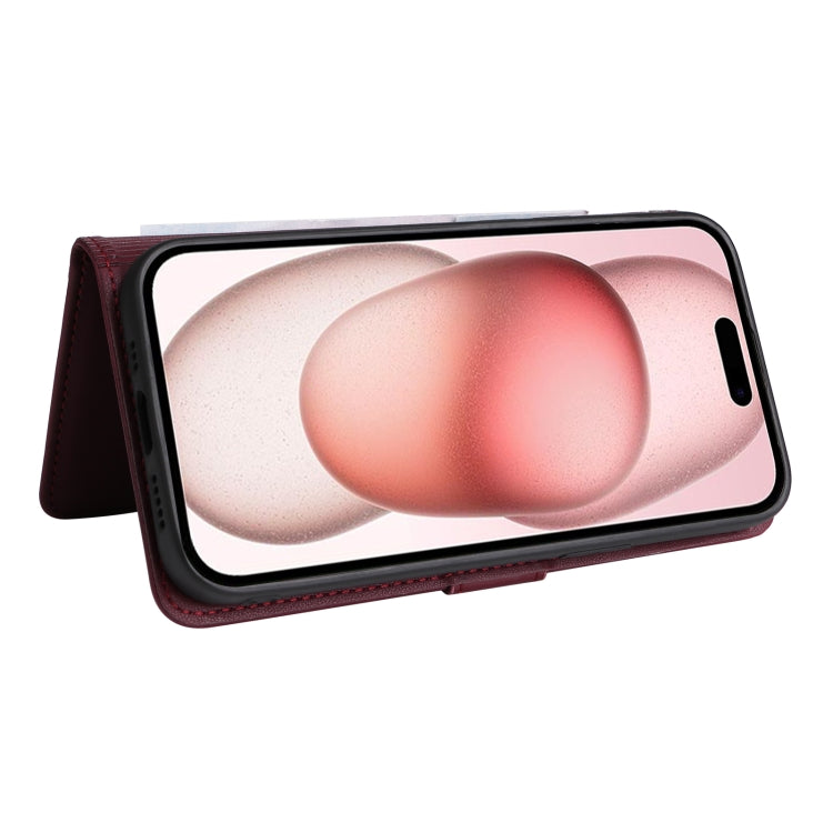 For iPhone 15 BETOPNICE BN-005 2 in 1 Detachable Imitate Genuine Leather Phone Case(Wine Red) - iPhone 15 Cases by BETOPNICE | Online Shopping UK | buy2fix