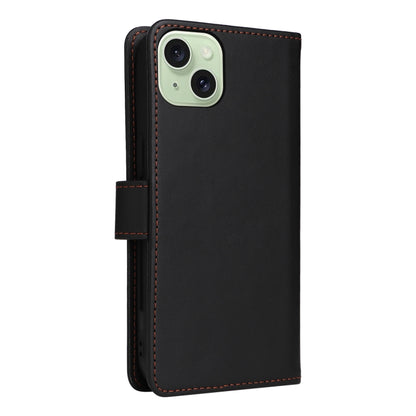 For iPhone 15 Plus BETOPNICE BN-005 2 in 1 Detachable Imitate Genuine Leather Phone Case(Black) - iPhone 15 Plus Cases by BETOPNICE | Online Shopping UK | buy2fix