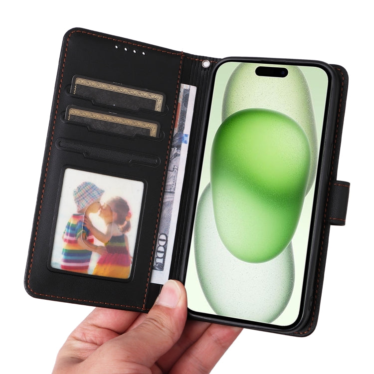 For iPhone 15 Plus BETOPNICE BN-005 2 in 1 Detachable Imitate Genuine Leather Phone Case(Black) - iPhone 15 Plus Cases by BETOPNICE | Online Shopping UK | buy2fix