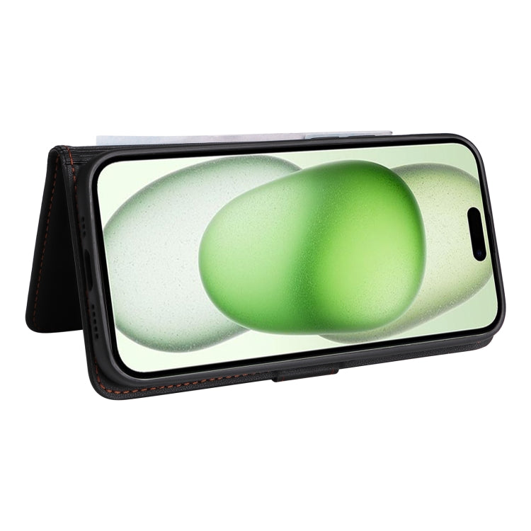 For iPhone 15 Plus BETOPNICE BN-005 2 in 1 Detachable Imitate Genuine Leather Phone Case(Black) - iPhone 15 Plus Cases by BETOPNICE | Online Shopping UK | buy2fix