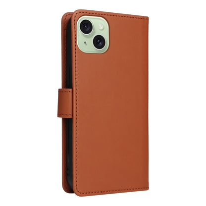 For iPhone 15 Plus BETOPNICE BN-005 2 in 1 Detachable Imitate Genuine Leather Phone Case(Brown) - iPhone 15 Plus Cases by BETOPNICE | Online Shopping UK | buy2fix