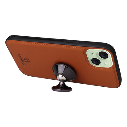 For iPhone 15 Plus BETOPNICE BN-005 2 in 1 Detachable Imitate Genuine Leather Phone Case(Brown) - iPhone 15 Plus Cases by BETOPNICE | Online Shopping UK | buy2fix