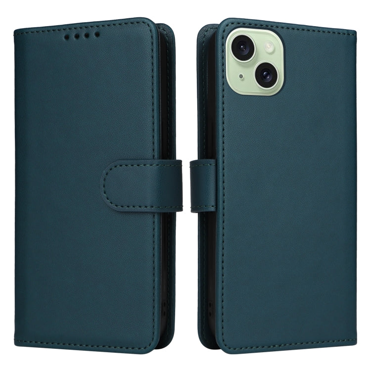 For iPhone 15 Plus BETOPNICE BN-005 2 in 1 Detachable Imitate Genuine Leather Phone Case(Blue) - iPhone 15 Plus Cases by BETOPNICE | Online Shopping UK | buy2fix