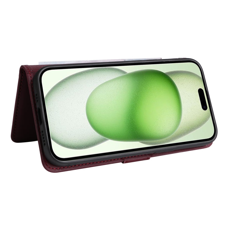 For iPhone 15 Plus BETOPNICE BN-005 2 in 1 Detachable Imitate Genuine Leather Phone Case(Wine Red) - iPhone 15 Plus Cases by BETOPNICE | Online Shopping UK | buy2fix