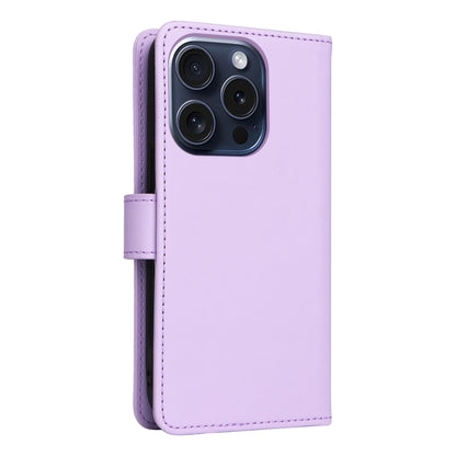 For iPhone 15 Pro BETOPNICE BN-005 2 in 1 Detachable Imitate Genuine Leather Phone Case(Light Purple) - iPhone 15 Pro Cases by BETOPNICE | Online Shopping UK | buy2fix