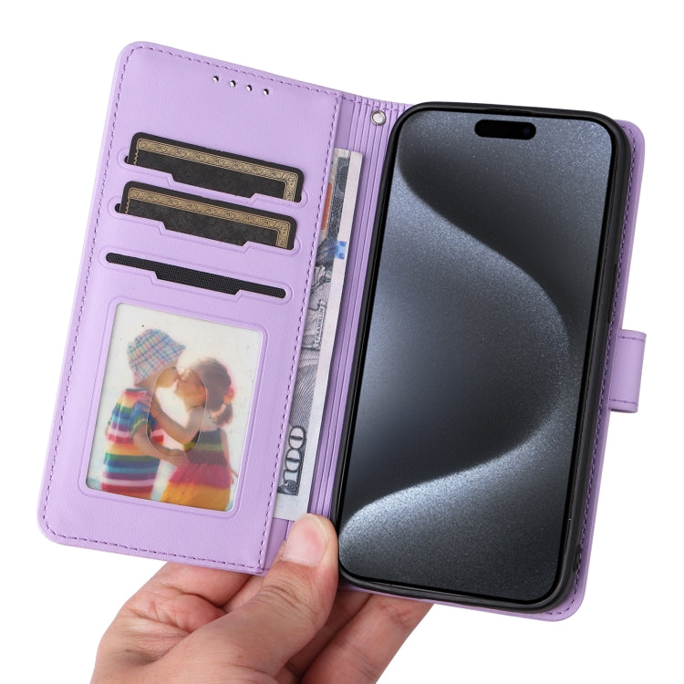 For iPhone 15 Pro BETOPNICE BN-005 2 in 1 Detachable Imitate Genuine Leather Phone Case(Light Purple) - iPhone 15 Pro Cases by BETOPNICE | Online Shopping UK | buy2fix