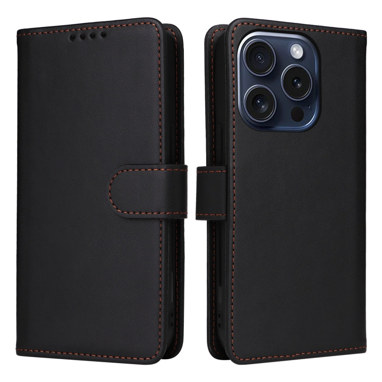 For iPhone 15 Pro BETOPNICE BN-005 2 in 1 Detachable Imitate Genuine Leather Phone Case(Black) - iPhone 15 Pro Cases by BETOPNICE | Online Shopping UK | buy2fix