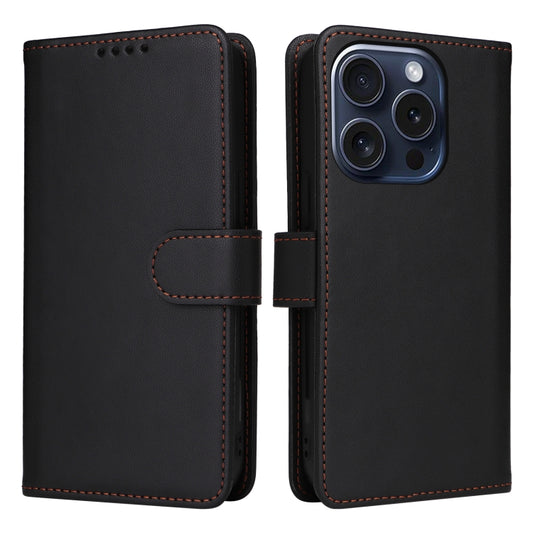 For iPhone 15 Pro BETOPNICE BN-005 2 in 1 Detachable Imitate Genuine Leather Phone Case(Black) - iPhone 15 Pro Cases by BETOPNICE | Online Shopping UK | buy2fix