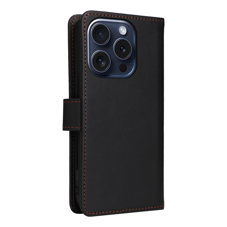 For iPhone 15 Pro BETOPNICE BN-005 2 in 1 Detachable Imitate Genuine Leather Phone Case(Black) - iPhone 15 Pro Cases by BETOPNICE | Online Shopping UK | buy2fix