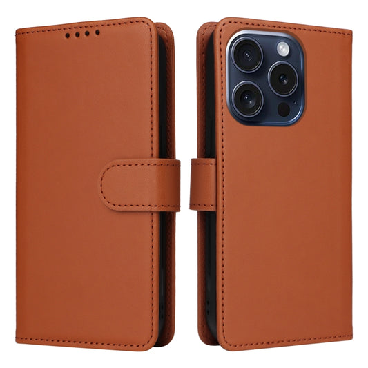 For iPhone 15 Pro BETOPNICE BN-005 2 in 1 Detachable Imitate Genuine Leather Phone Case(Brown) - iPhone 15 Pro Cases by BETOPNICE | Online Shopping UK | buy2fix