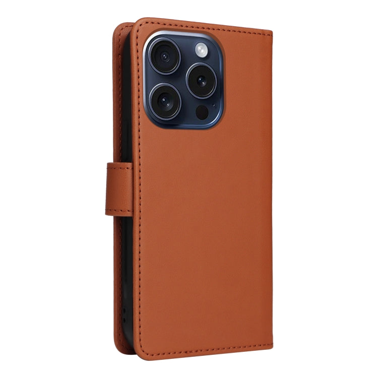 For iPhone 15 Pro BETOPNICE BN-005 2 in 1 Detachable Imitate Genuine Leather Phone Case(Brown) - iPhone 15 Pro Cases by BETOPNICE | Online Shopping UK | buy2fix