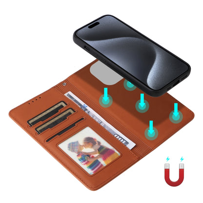 For iPhone 15 Pro BETOPNICE BN-005 2 in 1 Detachable Imitate Genuine Leather Phone Case(Brown) - iPhone 15 Pro Cases by BETOPNICE | Online Shopping UK | buy2fix
