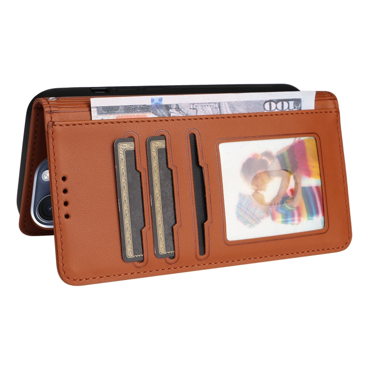For iPhone 15 Pro BETOPNICE BN-005 2 in 1 Detachable Imitate Genuine Leather Phone Case(Brown) - iPhone 15 Pro Cases by BETOPNICE | Online Shopping UK | buy2fix