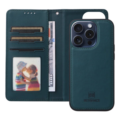 For iPhone 15 Pro BETOPNICE BN-005 2 in 1 Detachable Imitate Genuine Leather Phone Case(Blue) - iPhone 15 Pro Cases by BETOPNICE | Online Shopping UK | buy2fix