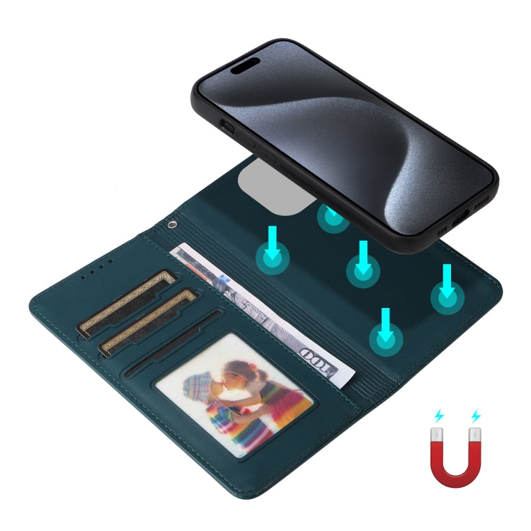 For iPhone 15 Pro BETOPNICE BN-005 2 in 1 Detachable Imitate Genuine Leather Phone Case(Blue) - iPhone 15 Pro Cases by BETOPNICE | Online Shopping UK | buy2fix