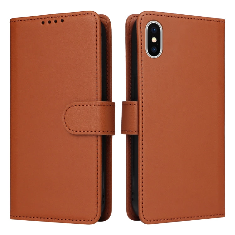 For iPhone X / XS BETOPNICE BN-005 2 in 1 Detachable Imitate Genuine Leather Phone Case(Brown) - More iPhone Cases by BETOPNICE | Online Shopping UK | buy2fix