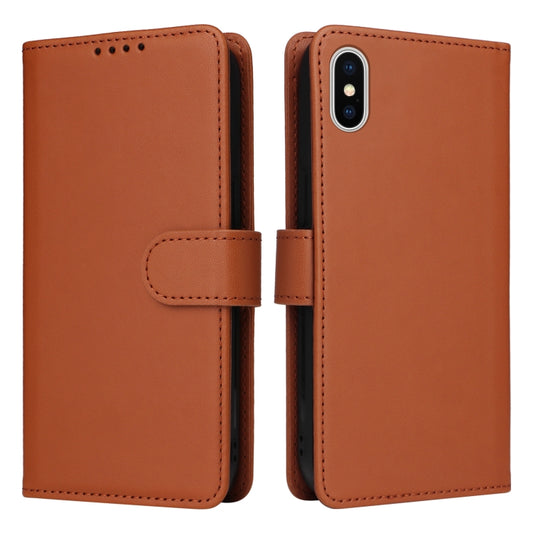 For iPhone X / XS BETOPNICE BN-005 2 in 1 Detachable Imitate Genuine Leather Phone Case(Brown) - More iPhone Cases by BETOPNICE | Online Shopping UK | buy2fix