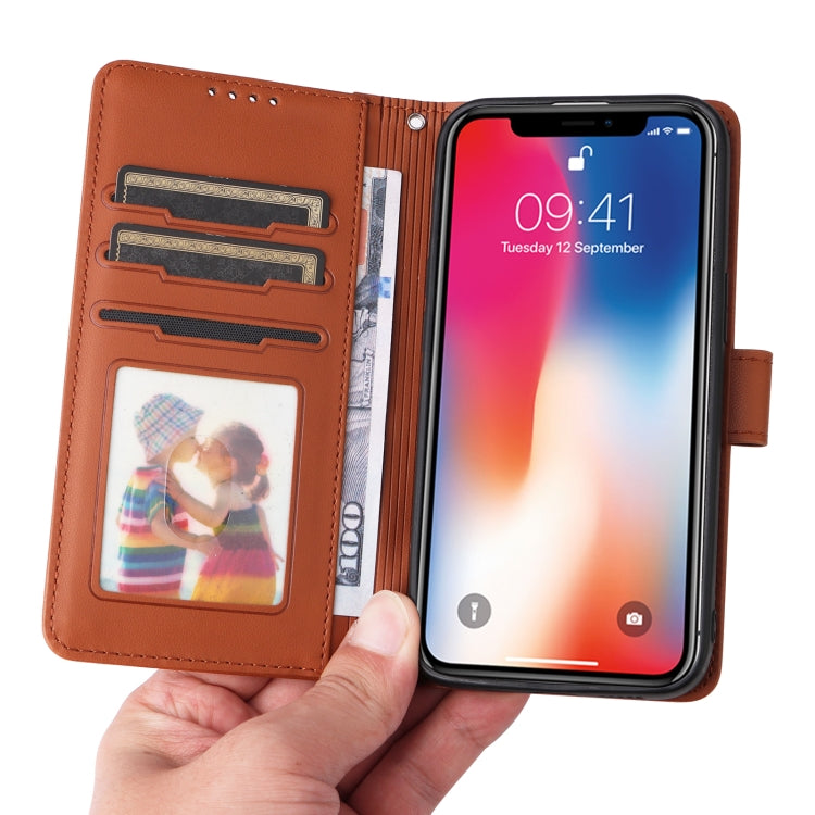 For iPhone X / XS BETOPNICE BN-005 2 in 1 Detachable Imitate Genuine Leather Phone Case(Brown) - More iPhone Cases by BETOPNICE | Online Shopping UK | buy2fix