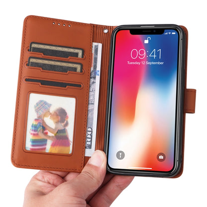 For iPhone X / XS BETOPNICE BN-005 2 in 1 Detachable Imitate Genuine Leather Phone Case(Brown) - More iPhone Cases by BETOPNICE | Online Shopping UK | buy2fix