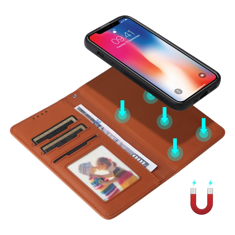 For iPhone X / XS BETOPNICE BN-005 2 in 1 Detachable Imitate Genuine Leather Phone Case(Brown) - More iPhone Cases by BETOPNICE | Online Shopping UK | buy2fix