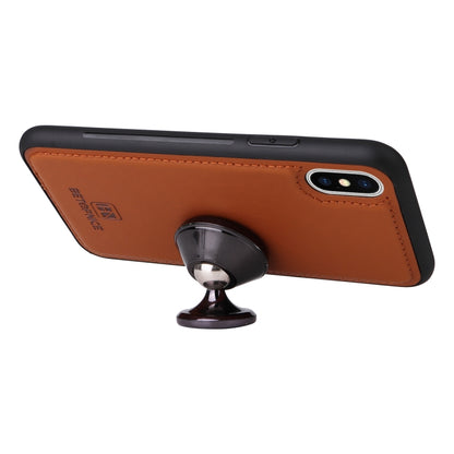 For iPhone X / XS BETOPNICE BN-005 2 in 1 Detachable Imitate Genuine Leather Phone Case(Brown) - More iPhone Cases by BETOPNICE | Online Shopping UK | buy2fix