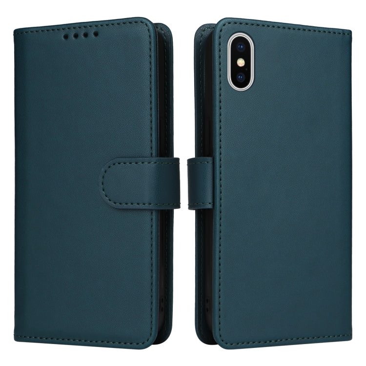 For iPhone X / XS BETOPNICE BN-005 2 in 1 Detachable Imitate Genuine Leather Phone Case(Blue) - More iPhone Cases by BETOPNICE | Online Shopping UK | buy2fix