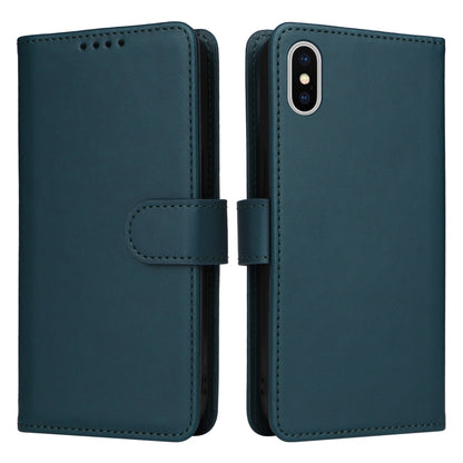 For iPhone X / XS BETOPNICE BN-005 2 in 1 Detachable Imitate Genuine Leather Phone Case(Blue) - More iPhone Cases by BETOPNICE | Online Shopping UK | buy2fix