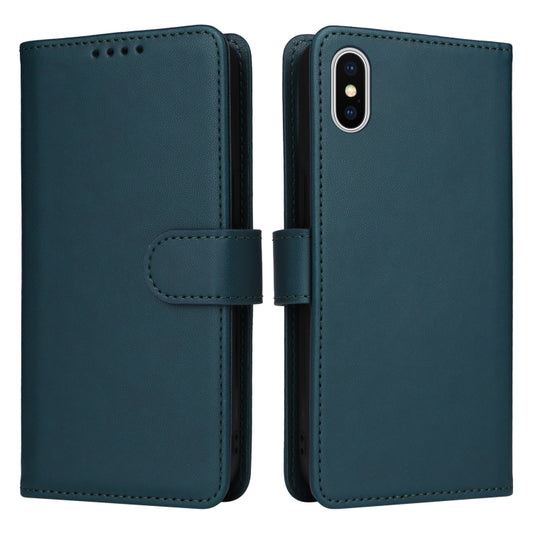 For iPhone X / XS BETOPNICE BN-005 2 in 1 Detachable Imitate Genuine Leather Phone Case(Blue) - More iPhone Cases by BETOPNICE | Online Shopping UK | buy2fix