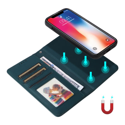 For iPhone X / XS BETOPNICE BN-005 2 in 1 Detachable Imitate Genuine Leather Phone Case(Blue) - More iPhone Cases by BETOPNICE | Online Shopping UK | buy2fix