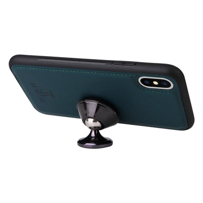 For iPhone X / XS BETOPNICE BN-005 2 in 1 Detachable Imitate Genuine Leather Phone Case(Blue) - More iPhone Cases by BETOPNICE | Online Shopping UK | buy2fix