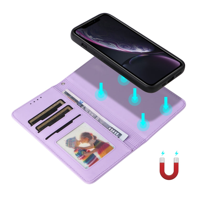 For iPhone XR BETOPNICE BN-005 2 in 1 Detachable Imitate Genuine Leather Phone Case(Light Purple) - More iPhone Cases by BETOPNICE | Online Shopping UK | buy2fix