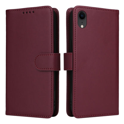For iPhone XR BETOPNICE BN-005 2 in 1 Detachable Imitate Genuine Leather Phone Case(Wine Red) - More iPhone Cases by BETOPNICE | Online Shopping UK | buy2fix