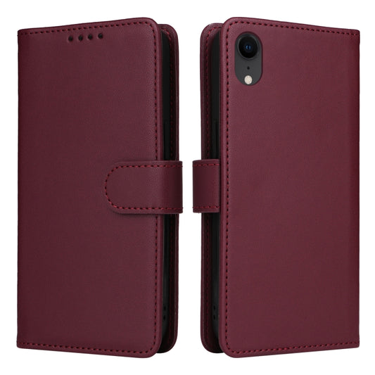 For iPhone XR BETOPNICE BN-005 2 in 1 Detachable Imitate Genuine Leather Phone Case(Wine Red) - More iPhone Cases by BETOPNICE | Online Shopping UK | buy2fix