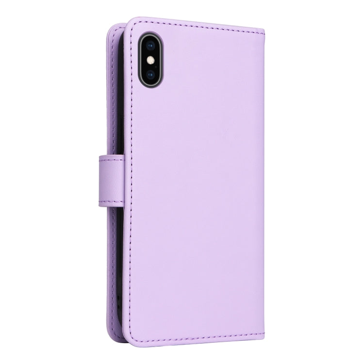 For iPhone XS Max BETOPNICE BN-005 2 in 1 Detachable Imitate Genuine Leather Phone Case(Light Purple) - More iPhone Cases by BETOPNICE | Online Shopping UK | buy2fix
