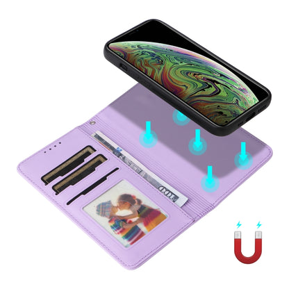 For iPhone XS Max BETOPNICE BN-005 2 in 1 Detachable Imitate Genuine Leather Phone Case(Light Purple) - More iPhone Cases by BETOPNICE | Online Shopping UK | buy2fix