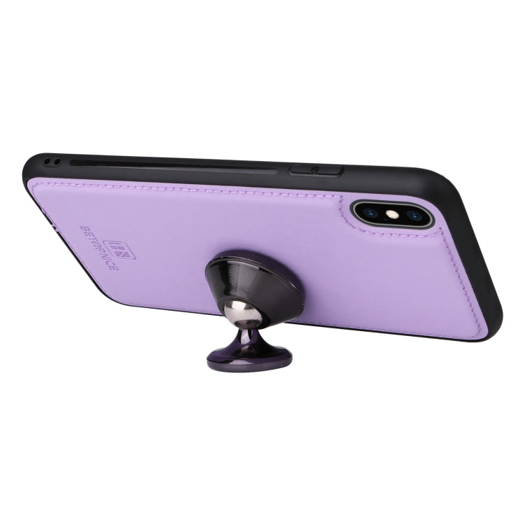 For iPhone XS Max BETOPNICE BN-005 2 in 1 Detachable Imitate Genuine Leather Phone Case(Light Purple) - More iPhone Cases by BETOPNICE | Online Shopping UK | buy2fix