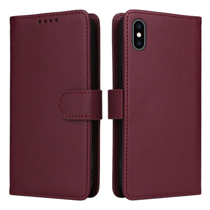 For iPhone XS Max BETOPNICE BN-005 2 in 1 Detachable Imitate Genuine Leather Phone Case(Wine Red) - More iPhone Cases by BETOPNICE | Online Shopping UK | buy2fix