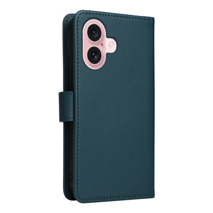 For iPhone 16 BETOPNICE BN-005 2 in 1 Detachable Imitate Genuine Leather Phone Case(Blue) - iPhone 16 Cases by BETOPNICE | Online Shopping UK | buy2fix