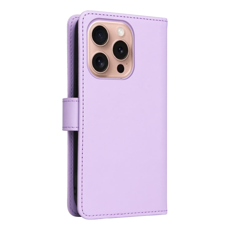 For iPhone 16 Pro Max BETOPNICE BN-005 2 in 1 Detachable Imitate Genuine Leather Phone Case(Light Purple) - iPhone 16 Pro Max Cases by BETOPNICE | Online Shopping UK | buy2fix