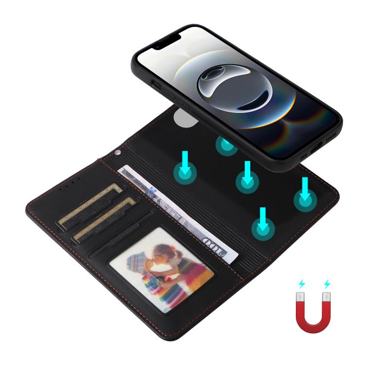 For iPhone 16e BETOPNICE BN-005 2 in 1 Detachable Imitate Genuine Leather Phone Case(Black) - iPhone 16e Cases by BETOPNICE | Online Shopping UK | buy2fix