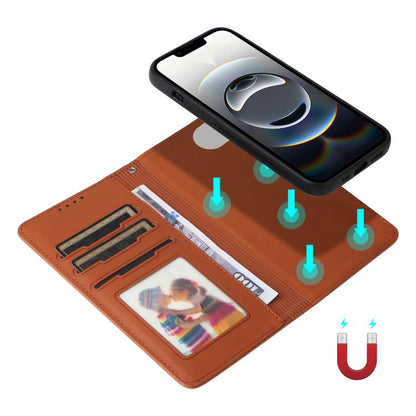 For iPhone 16e BETOPNICE BN-005 2 in 1 Detachable Imitate Genuine Leather Phone Case(Brown) - iPhone 16e Cases by BETOPNICE | Online Shopping UK | buy2fix