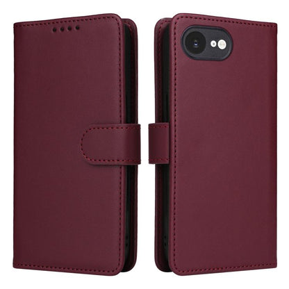 For iPhone 16e BETOPNICE BN-005 2 in 1 Detachable Imitate Genuine Leather Phone Case(Wine Red) - iPhone 16e Cases by BETOPNICE | Online Shopping UK | buy2fix