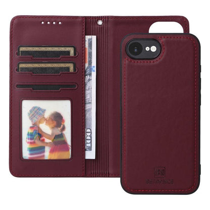 For iPhone 16e BETOPNICE BN-005 2 in 1 Detachable Imitate Genuine Leather Phone Case(Wine Red) - iPhone 16e Cases by BETOPNICE | Online Shopping UK | buy2fix