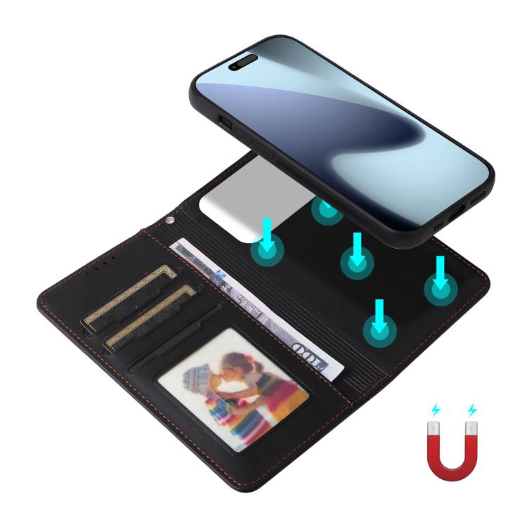 For iPhone 17 Pro BETOPNICE BN-005 2 in 1 Detachable Imitate Genuine Leather Phone Case(Black) - iPhone 17 Pro Cases by BETOPNICE | Online Shopping UK | buy2fix