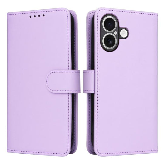 For iPhone 17 BETOPNICE BN-005 2 in 1 Detachable Imitate Genuine Leather Phone Case(Light Purple)